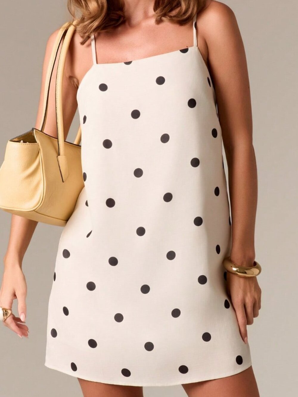 Black And White Casual Women's Polka Dot Mini Dress